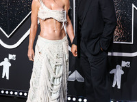 Katy Perry and Orlando Bloom arrive at the 2024 MTV Video Music Awards held at UBS Arena on September 11, 2024 in Elmont, New York, United S...