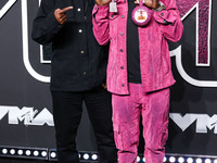 Chuck D and Flavor Flav of Public Enemy arrive at the 2024 MTV Video Music Awards held at UBS Arena on September 11, 2024 in Elmont, New Yor...