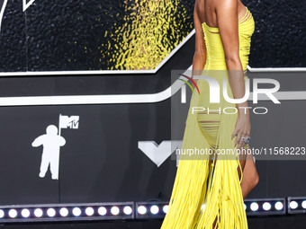 Tyla Laura Seethal wearing Area arrives at the 2024 MTV Video Music Awards held at UBS Arena on September 11, 2024 in Elmont, New York, Unit...