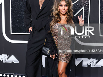 Joey Camasta and Nicole Polizzi (Snooki) arrive at the 2024 MTV Video Music Awards held at UBS Arena on September 11, 2024 in Elmont, New Yo...