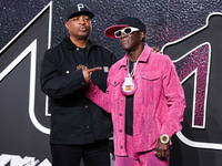 Chuck D and Flavor Flav of Public Enemy arrive at the 2024 MTV Video Music Awards held at UBS Arena on September 11, 2024 in Elmont, New Yor...