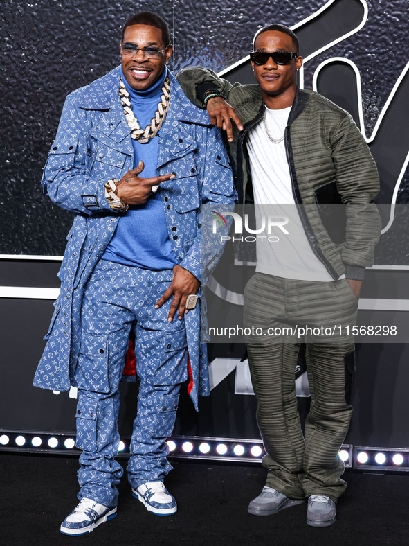 Busta Rhymes and Trilian Wood-Smith arrive at the 2024 MTV Video Music Awards held at UBS Arena on September 11, 2024 in Elmont, New York, U...