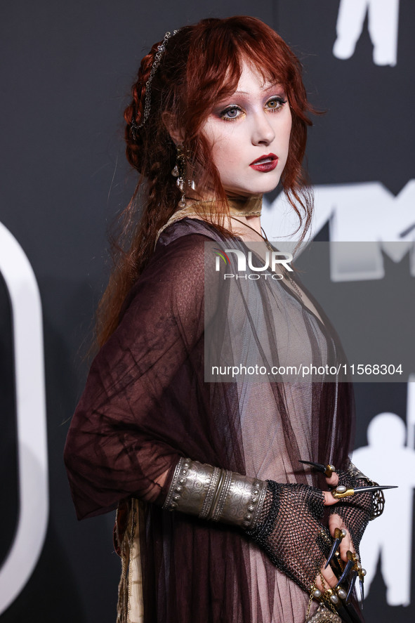 Chappell Roan wearing Y/Project arrives at the 2024 MTV Video Music Awards held at UBS Arena on September 11, 2024 in Elmont, New York, Unit...