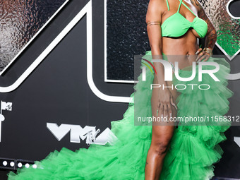 Adizia Benson (Bambi) arrives at the 2024 MTV Video Music Awards held at UBS Arena on September 11, 2024 in Elmont, New York, United States....