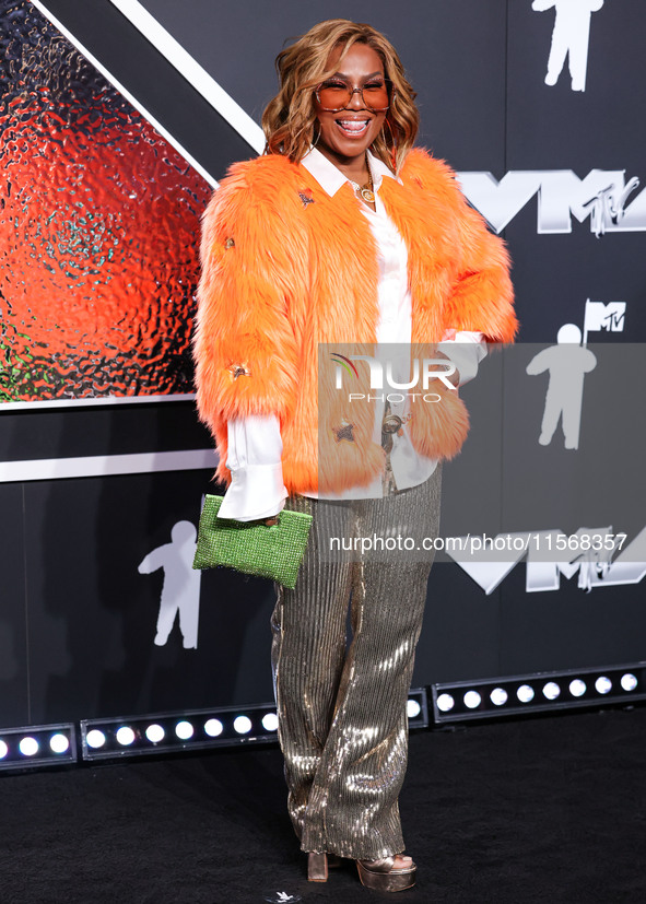 Mona Scott Young arrives at the 2024 MTV Video Music Awards held at UBS Arena on September 11, 2024 in Elmont, New York, United States. 