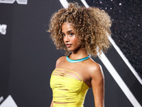 Tyla Laura Seethal wearing Area arrives at the 2024 MTV Video Music Awards held at UBS Arena on September 11, 2024 in Elmont, New York, Unit...