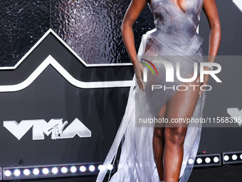 Coco Jones arrives at the 2024 MTV Video Music Awards held at UBS Arena on September 11, 2024 in Elmont, New York, United States. (