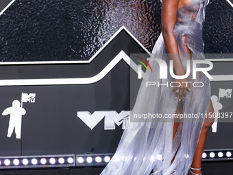 Coco Jones arrives at the 2024 MTV Video Music Awards held at UBS Arena on September 11, 2024 in Elmont, New York, United States. (