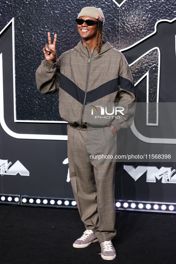 Myles O'Neal arrives at the 2024 MTV Video Music Awards held at UBS Arena on September 11, 2024 in Elmont, New York, United States. 