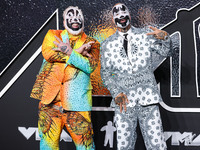 Violent J and Shaggy 2 Dope of Insane Clown Posse arrive at the 2024 MTV Video Music Awards held at UBS Arena on September 11, 2024 in Elmon...