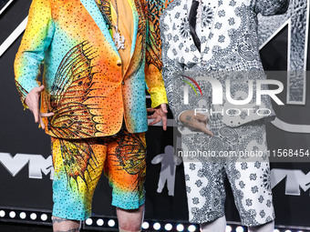 Violent J and Shaggy 2 Dope of Insane Clown Posse arrive at the 2024 MTV Video Music Awards held at UBS Arena on September 11, 2024 in Elmon...