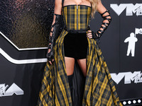 Taylor Swift wearing Dior arrives at the 2024 MTV Video Music Awards held at UBS Arena on September 11, 2024 in Elmont, New York, United Sta...