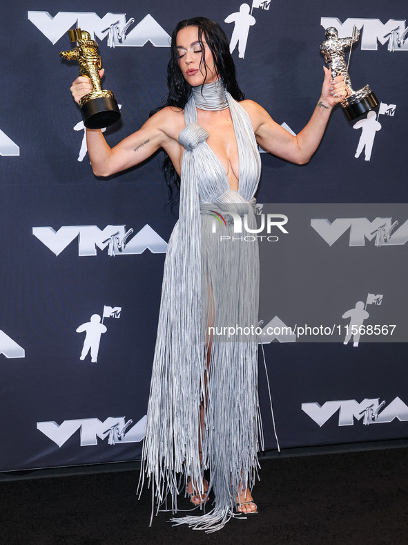 Katy Perry, recipient of the Michael Jackson Video Vanguard Award and winner of the VMAs Most Iconic Performance award for 'Roar' (2013, liv...