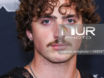 Benson Boone, winner of the Best Alternative Video award for 'Beautiful Things' poses in the press room at the 2024 MTV Video Music Awards h...