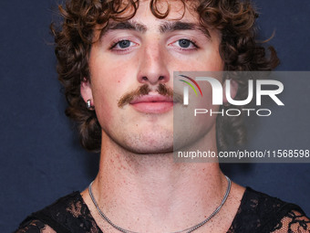 Benson Boone, winner of the Best Alternative Video award for 'Beautiful Things' poses in the press room at the 2024 MTV Video Music Awards h...