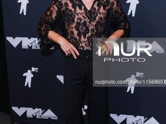 Benson Boone, winner of the Best Alternative Video award for 'Beautiful Things' poses in the press room at the 2024 MTV Video Music Awards h...