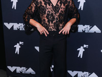 Benson Boone, winner of the Best Alternative Video award for 'Beautiful Things' poses in the press room at the 2024 MTV Video Music Awards h...