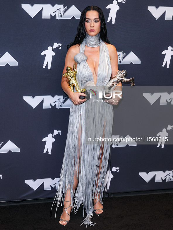 Katy Perry, recipient of the Michael Jackson Video Vanguard Award and winner of the VMAs Most Iconic Performance award for 'Roar' (2013, liv...