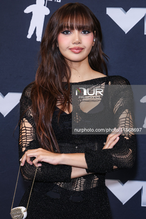 Lisa (Lalisa Manobal) of Blackpink poses in the press room at the 2024 MTV Video Music Awards held at UBS Arena on September 11, 2024 in Elm...