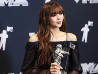 Lisa (Lalisa Manobal) of Blackpink, winner of the Best K-Pop award for 'Rockstar' poses in the press room at the 2024 MTV Video Music Awards...