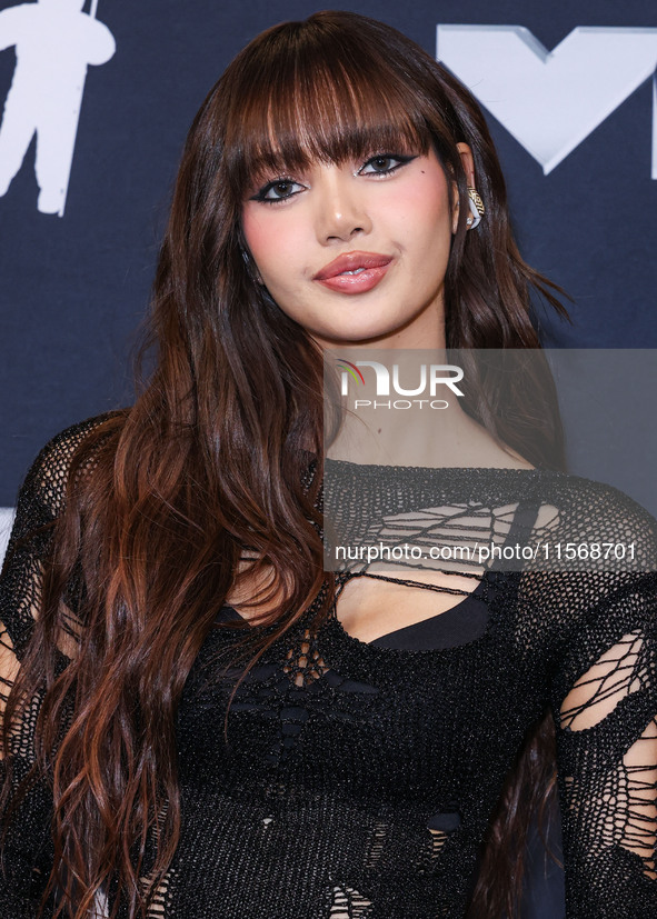 Lisa (Lalisa Manobal) of Blackpink poses in the press room at the 2024 MTV Video Music Awards held at UBS Arena on September 11, 2024 in Elm...