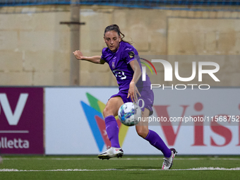 Laurie Teinturier of Anderlecht is in action during the UEFA Women's Champions League First qualifying round, Semi-finals CP-Group 4 soccer...