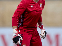 Roksana Shahanska, goalkeeper of Crvena Zvezda, gestures during the UEFA Women's Champions League First qualifying round, Semi-finals CP-Gro...