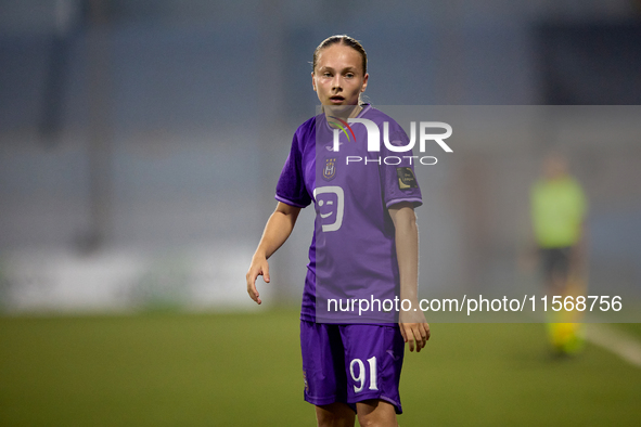 Fanny Rossi of Anderlecht during the UEFA Women's Champions League First qualifying round, Semi-finals CP-Group 4 soccer match between Ander...