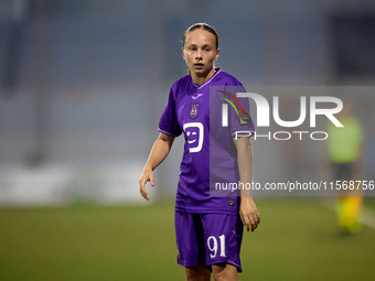 Fanny Rossi of Anderlecht during the UEFA Women's Champions League First qualifying round, Semi-finals CP-Group 4 soccer match between Ander...