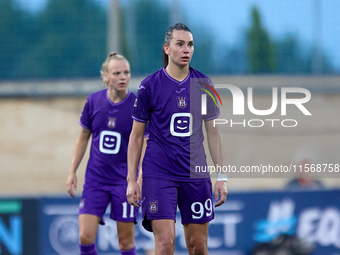 Amelie Delabre of Anderlecht during the UEFA Women's Champions League First qualifying round, Semi-finals CP-Group 4 soccer match between An...