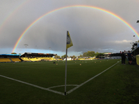 A general view of the Exercise Stadium during the Sky Bet League 2 match between Harrogate Town and Doncaster Rovers at Wetherby Road in Har...