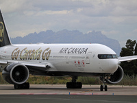 Air Canada Boeing 777-333(ER) with special Go Canada Go livery flies members of the Olympic and Paralympic teams to the Paris Games and carr...