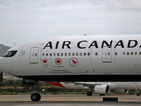 Air Canada Boeing 777-333(ER) with special Go Canada Go livery flies members of the Olympic and Paralympic teams to the Paris Games and carr...