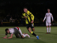 Ellis Taylor celebrates his goal during the Sky Bet League 2 match between Harrogate Town and Doncaster Rovers at Wetherby Road in Harrogate...