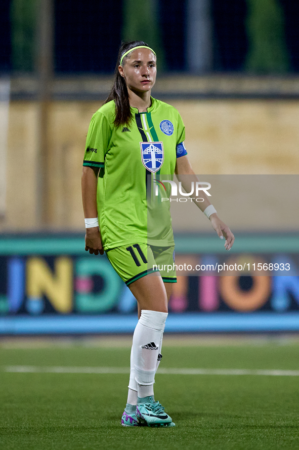 Tatjana Osmajic of Breznica during the UEFA Women's Champions League First qualifying round, Semi-finals CP-Group 4 soccer match between Bre...