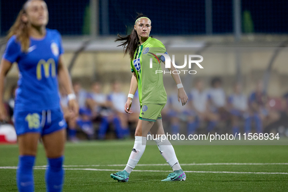 Tatjana Osmajic of Breznica during the UEFA Women's Champions League First qualifying round, Semi-finals CP-Group 4 soccer match between Bre...