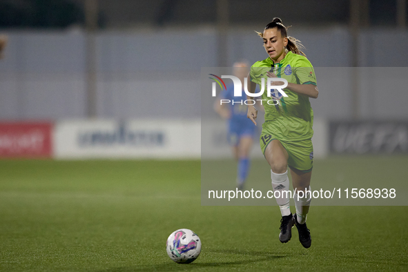 Milijana Pavlovic of Breznica is in action during the UEFA Women's Champions League First qualifying round, Semi-finals CP-Group 4 soccer ma...