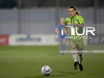 Milijana Pavlovic of Breznica is in action during the UEFA Women's Champions League First qualifying round, Semi-finals CP-Group 4 soccer ma...