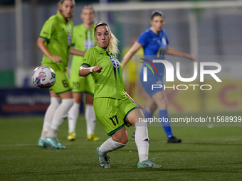 Enida Bosnjak of Breznica is in action during the UEFA Women's Champions League First qualifying round, Semi-finals CP-Group 4 soccer match...