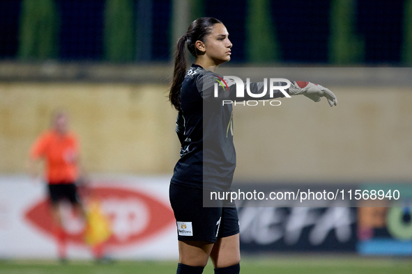 Maya Cachia, goalkeeper of Birkirkara, during the UEFA Women's Champions League First qualifying round, Semi-finals CP-Group 4 soccer match...