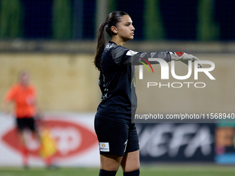 Maya Cachia, goalkeeper of Birkirkara, during the UEFA Women's Champions League First qualifying round, Semi-finals CP-Group 4 soccer match...