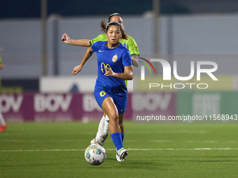 Yuna Hazekawa of Birkirkara is in action during the UEFA Women's Champions League First qualifying round, Semi-finals CP-Group 4 soccer matc...