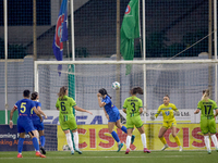 A generic action view in the Breznica goalmouth during the UEFA Women's Champions League First qualifying round, Semi-finals CP-Group 4 socc...