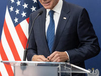 Antony Blinken U.S Secretary of State during press conference in Warsaw, Poland on September 12, 2024. (