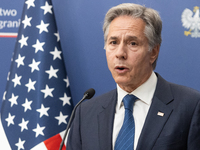 Antony Blinken U.S Secretary of State during press conference in Warsaw, Poland on September 12, 2024. (