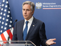 Antony Blinken U.S Secretary of State during press conference in Warsaw, Poland on September 12, 2024. (