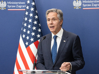 Antony Blinken U.S Secretary of State during press conference in Warsaw, Poland on September 12, 2024. (