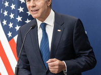 Antony Blinken U.S Secretary of State during press conference in Warsaw, Poland on September 12, 2024. (