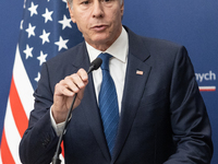 Antony Blinken U.S Secretary of State during press conference in Warsaw, Poland on September 12, 2024. (