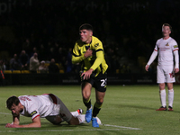 Ellis Taylor celebrates his goal during the Sky Bet League 2 match between Harrogate Town and Doncaster Rovers at Wetherby Road in Harrogate...